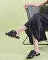 Fold & Knot Slide - All Black - Black